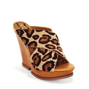 SAM EDELMAN Jorgia black brown leopard print calf